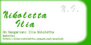 nikoletta ilia business card